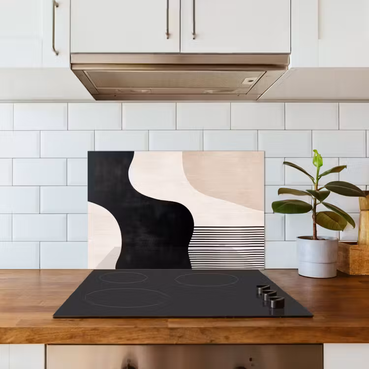 Salpicaderos de cocina - Abstracto - Japandi - Beige - Moderno — 3