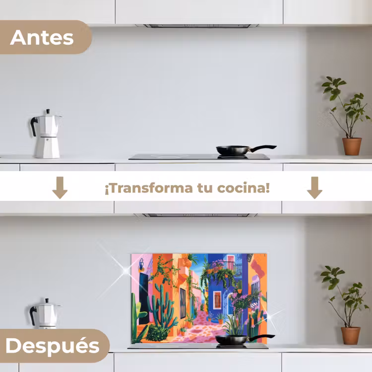Salpicaderos de cocina - Amarillo - Azul - Naranja - Casa — 7