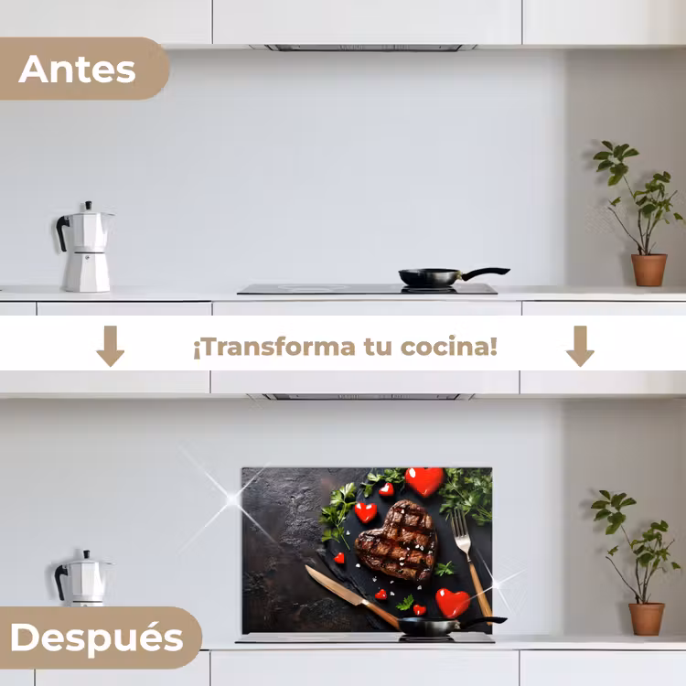 Salpicaderos de cocina - Bistec - Corazón - Cubiertos — 7