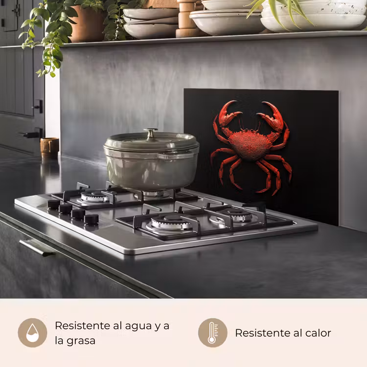 Salpicaderos de cocina - Cangrejo - Rojo - Pescado - Crustáceos — 2