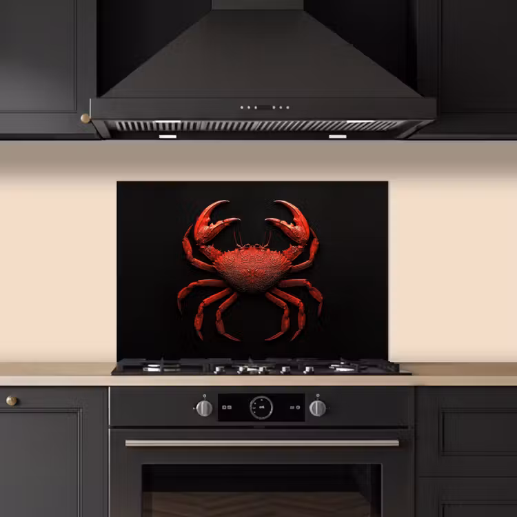 Salpicaderos de cocina - Cangrejo - Rojo - Pescado - Crustáceos — 5