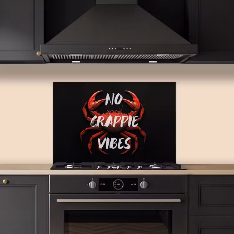 Salpicaderos de cocina - Cangrejo - Rojo - Texto - Negro — 5