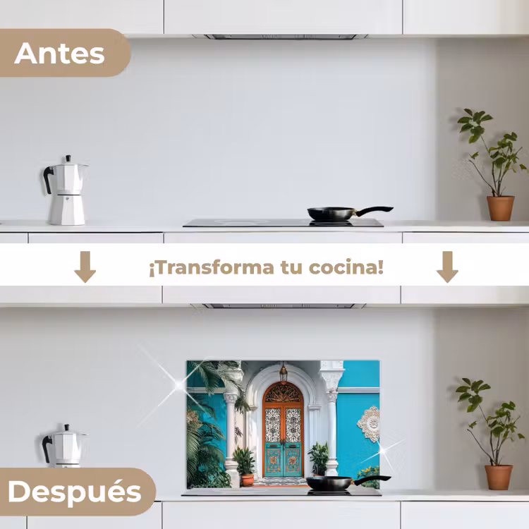 Salpicaderos de cocina - Columnas - Decorativas - Puerta - Azul — 7