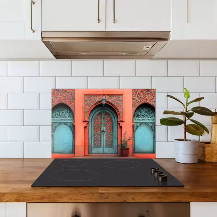 Salpicaderos de cocina - Farol - Puerta - Turquesa — 3