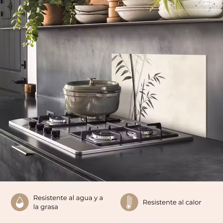 Salpicaderos de cocina - Japandi - Bambú - Beige — 2