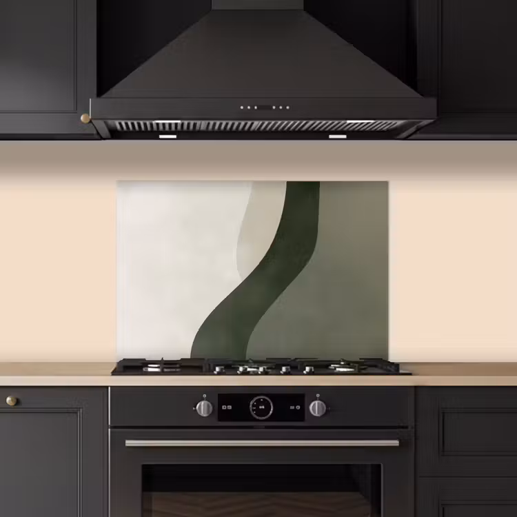 Salpicaderos de cocina - Japandi - Verde - Abstracto - Moderno — 5