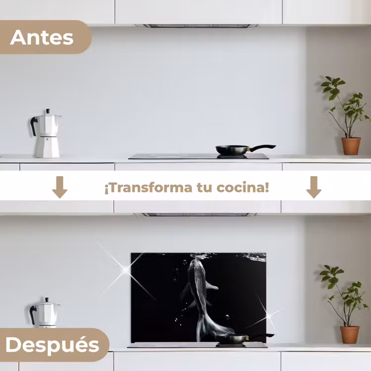 Salpicaderos de cocina - Koi - Pez - Agua - Negro — 7