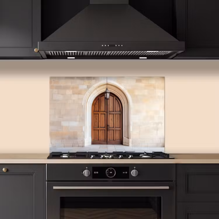Salpicaderos de cocina - Madera - Puerta - Farol — 5