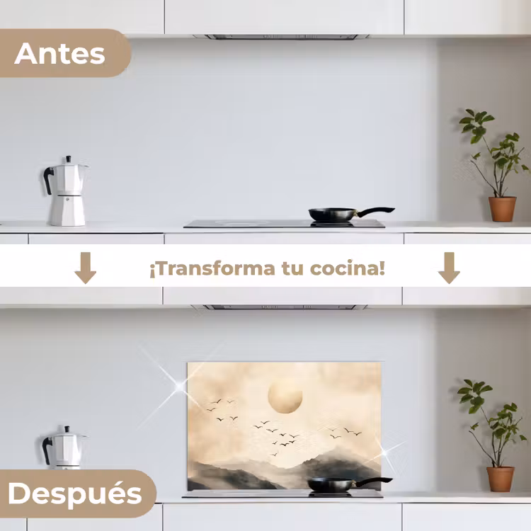 Salpicaderos de cocina - Paisaje - Japandi - pájaro — 7