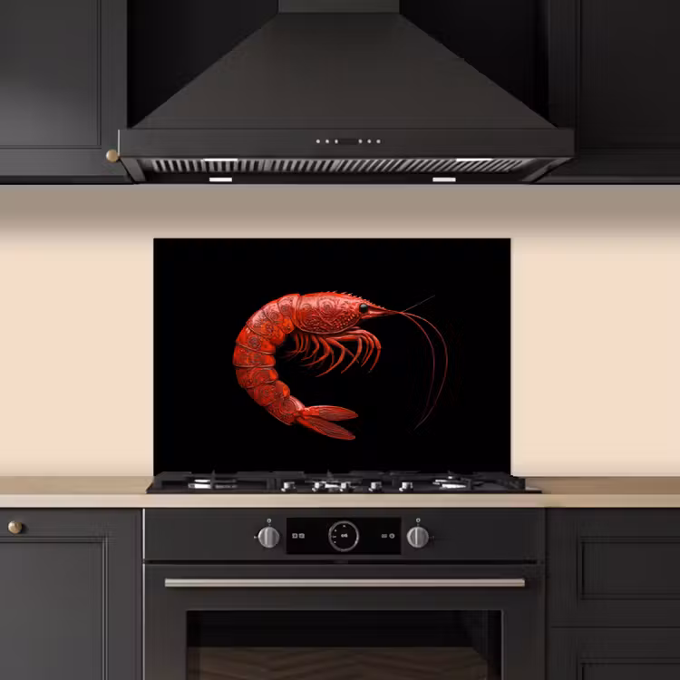 Salpicaderos de cocina - Camarón - Rojo - Animales — 5