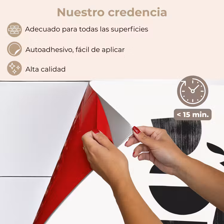Salpicaderos de cocina - Japandi - Negro - Abstracto — 4