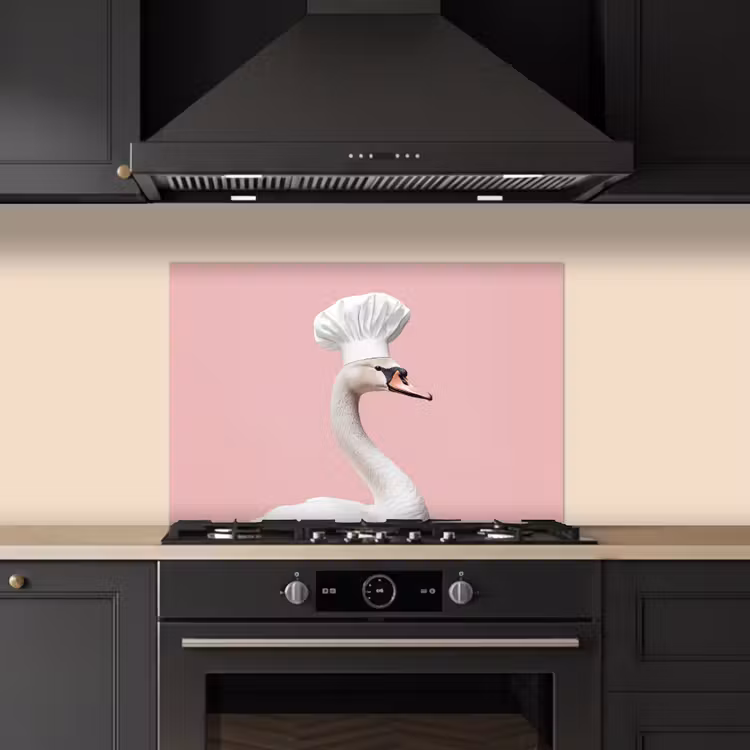 Salpicaderos de cocina - Cisne - Gorro de cocinero - Precioso - Clásico — 5