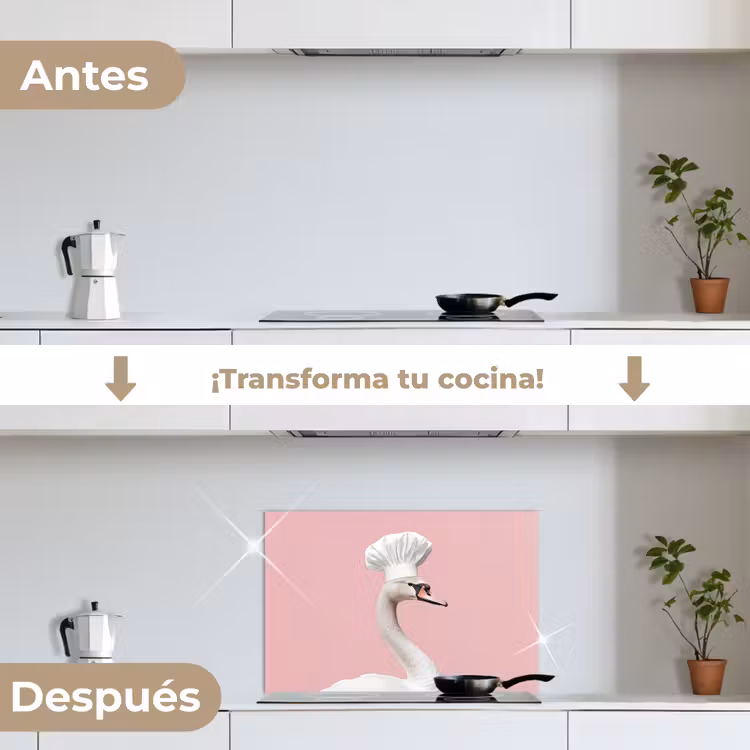 Salpicaderos de cocina - Cisne - Gorro de cocinero - Precioso - Clásico — 7