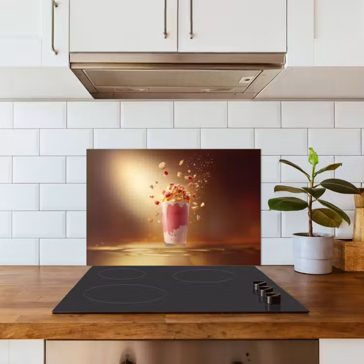 Salpicaderos de cocina - Frambuesa - Batido - Bebida - Rosa — 3