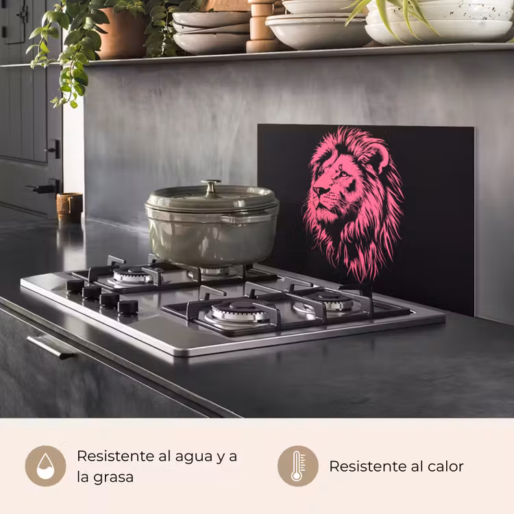 Salpicaderos de cocina - León - Negro - Rosa - Neón — 2