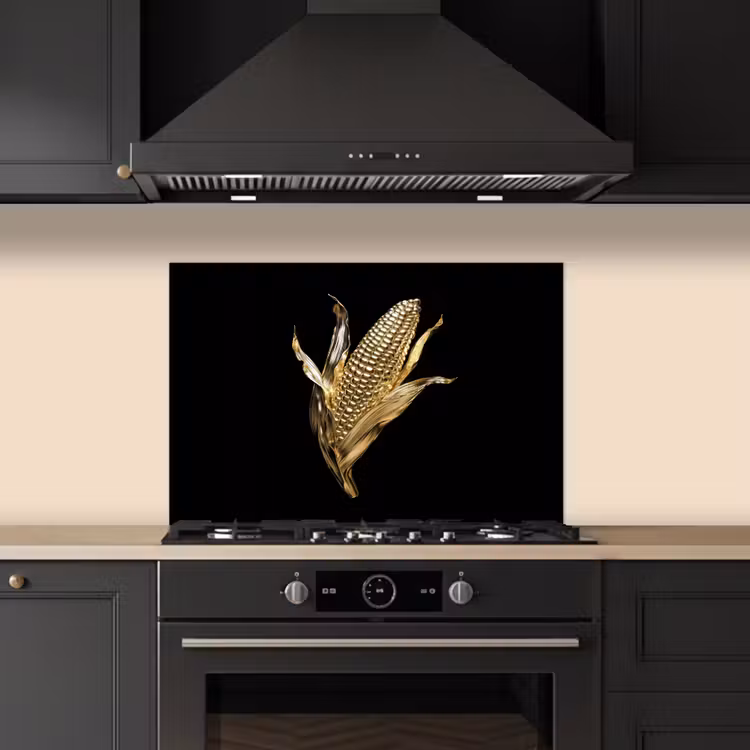 Salpicaderos de cocina - Maíz - Alimentos - Oro - Negro — 5
