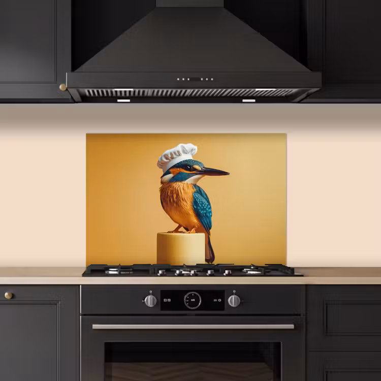 Salpicaderos de cocina - Martín pescador - Pilar - Gorro de cocinero - Pájaro — 5