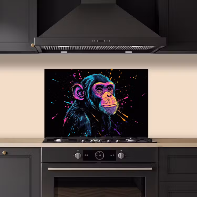 Salpicaderos de cocina - Mono - Pintura - Neón - Color — 5