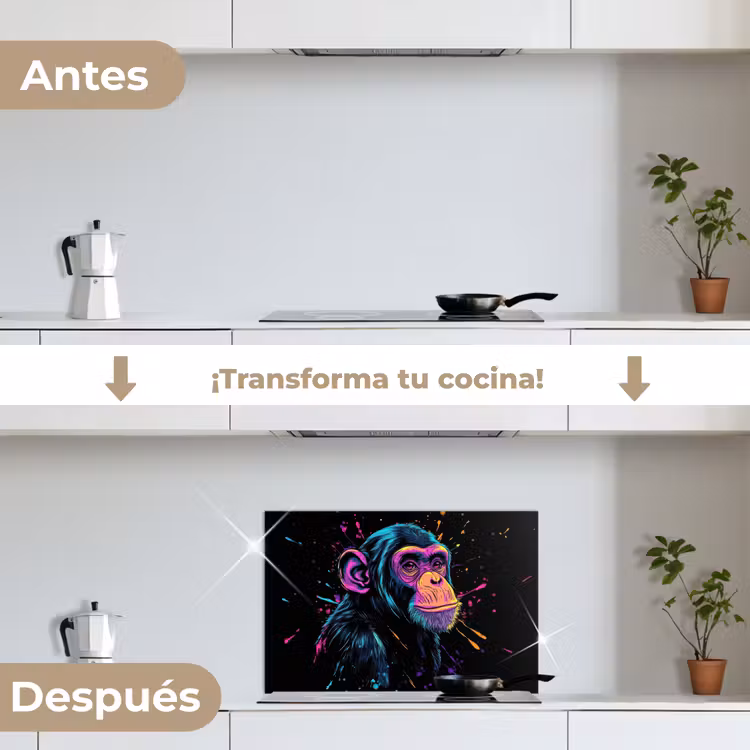 Salpicaderos de cocina - Mono - Pintura - Neón - Color — 7