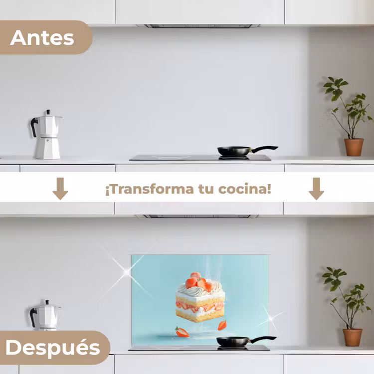 Salpicaderos de cocina - Nata montada - Tarta - Azul - Alimentos — 7