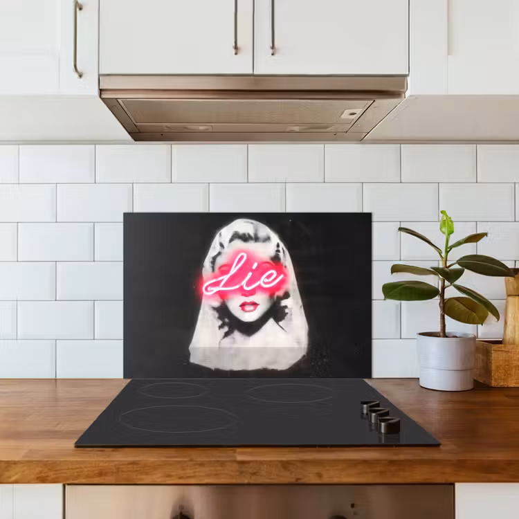 Salpicaderos de cocina - Neón - Letras - Vintage - Mujer — 3