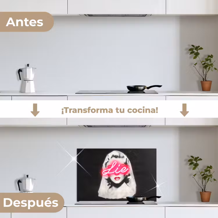 Salpicaderos de cocina - Neón - Letras - Vintage - Mujer — 7