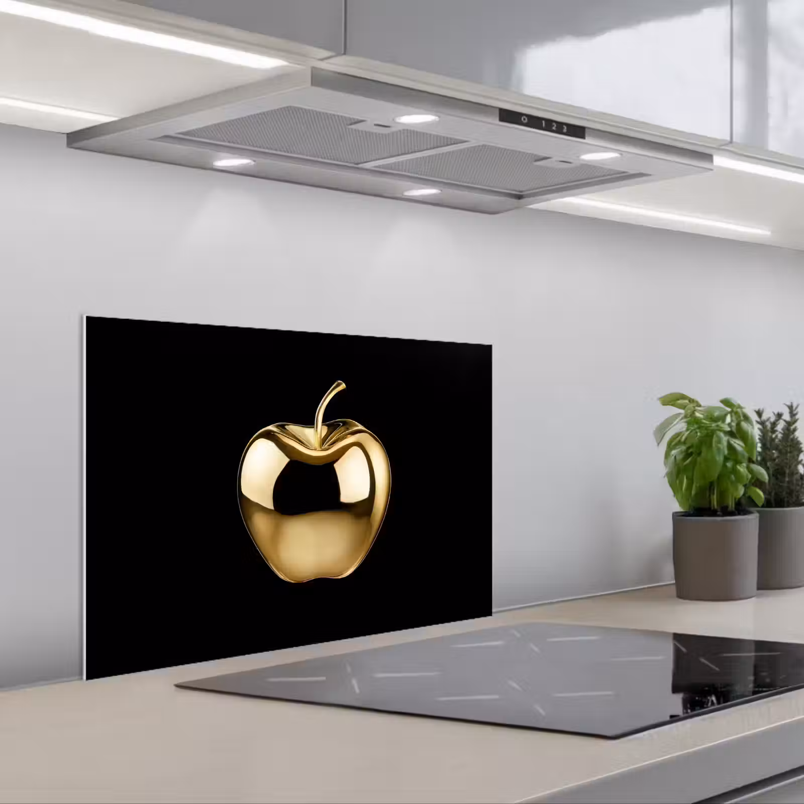 Salpicaderos de cocina - Apple - Oro - Cromo - Negro — 1