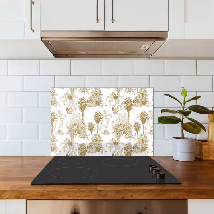 Salpicaderos de cocina - Jungla - Abstracto - Beige — 3