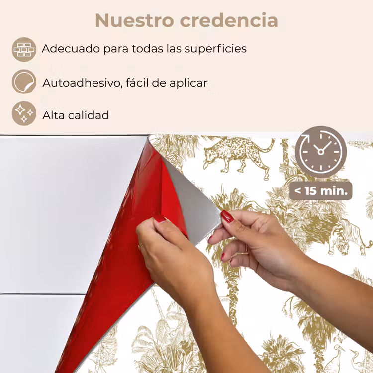 Salpicaderos de cocina - Jungla - Abstracto - Beige — 4