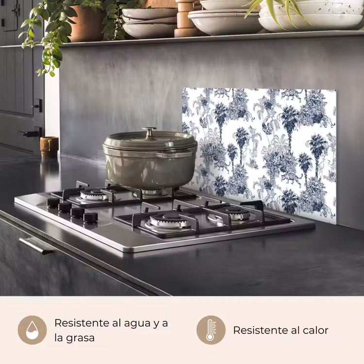 Salpicaderos de cocina - Jungla - Plantación - Azul — 2