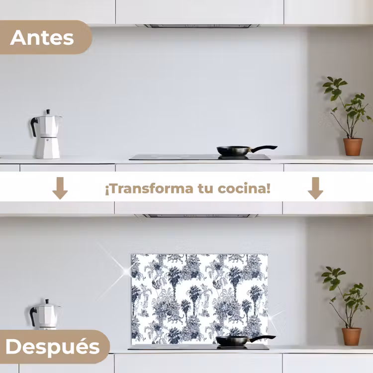 Salpicaderos de cocina - Jungla - Plantación - Azul — 7