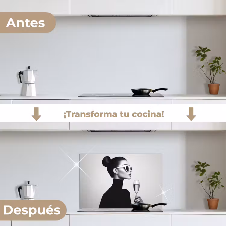 Salpicaderos de cocina - Mujer - Champán - Moderno — 7