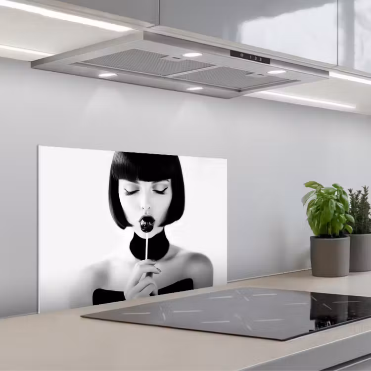 Salpicaderos de cocina - Mujer - Lolly - Negro - Blanco — 1