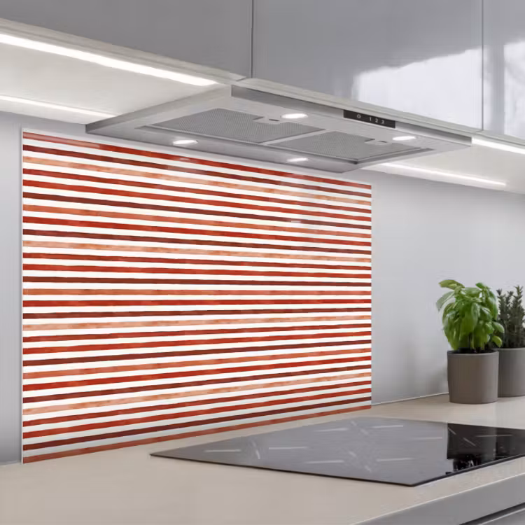 Salpicaderos de cocina - Náutico - Chic - Rayas - Rojo — 1