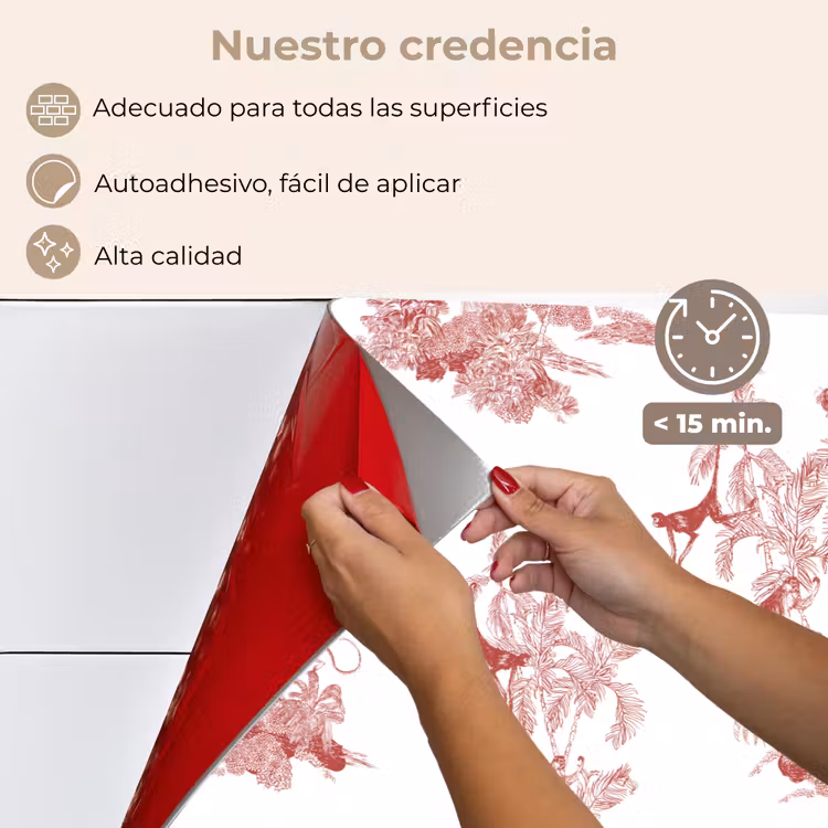 Salpicaderos de cocina - Chimpancé - Plantación - Rojo — 4