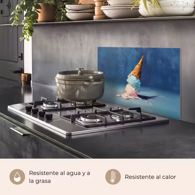 Salpicaderos de cocina - Cucurucho de helado - Globos - Melt - Rosa — 2