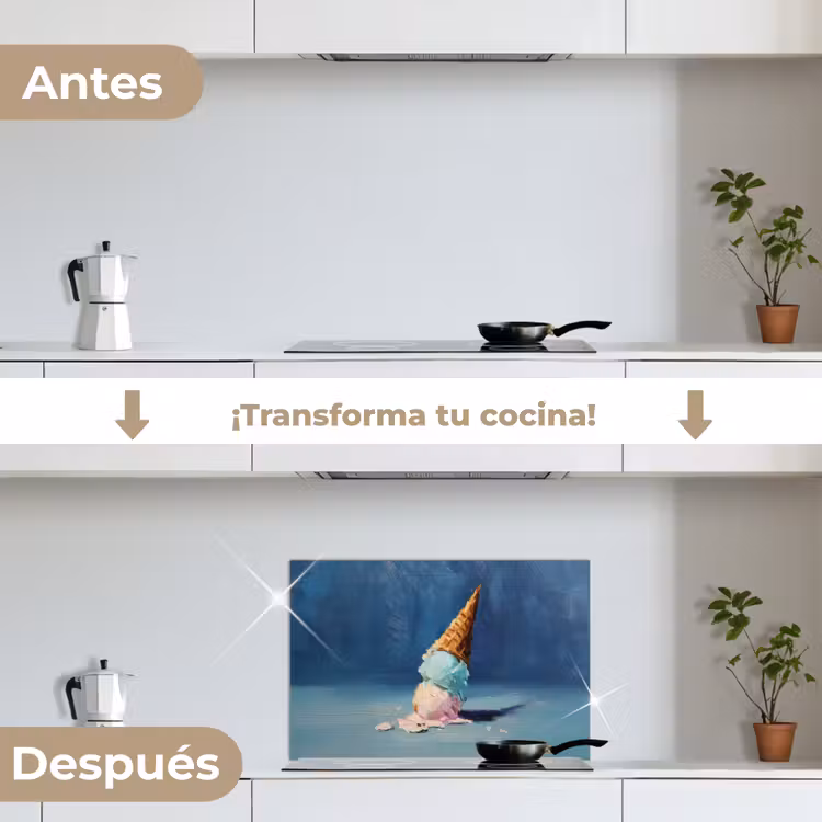 Salpicaderos de cocina - Cucurucho de helado - Globos - Melt - Rosa — 7