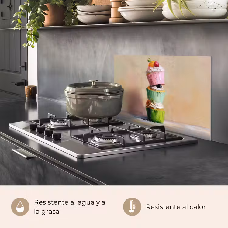 Salpicaderos de cocina - Magdalenas - Apiladas - Coloridas - Fruta — 2