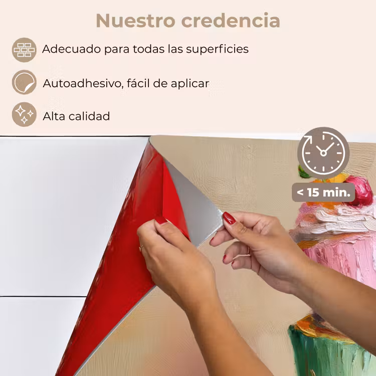 Salpicaderos de cocina - Magdalenas - Apiladas - Coloridas - Fruta — 4