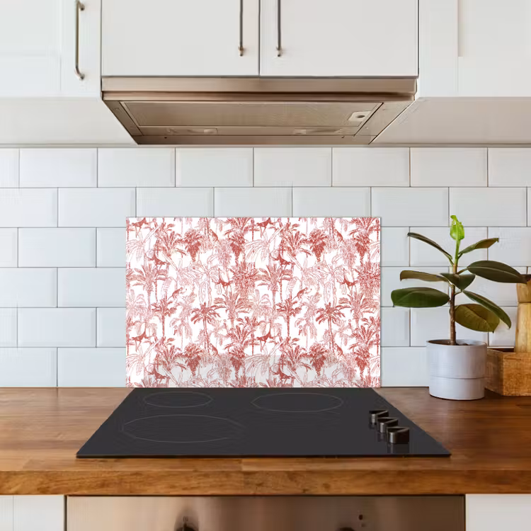 Salpicaderos de cocina - Mono - selva - rojo — 3