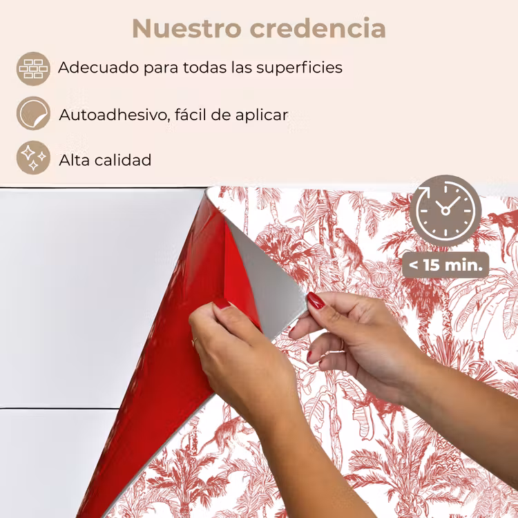 Salpicaderos de cocina - Mono - selva - rojo — 4