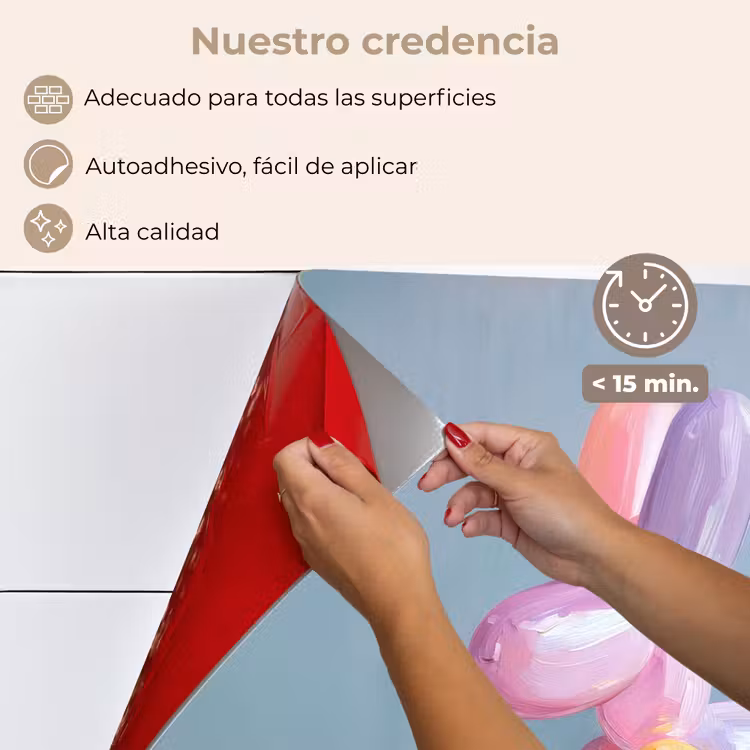 Salpicaderos de cocina - Animal - Globo - Tonos pastel - Brillante — 4