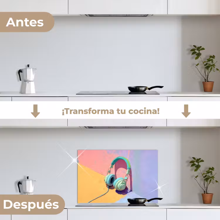 Salpicaderos de cocina - Auriculares - Verde menta - Cable — 7