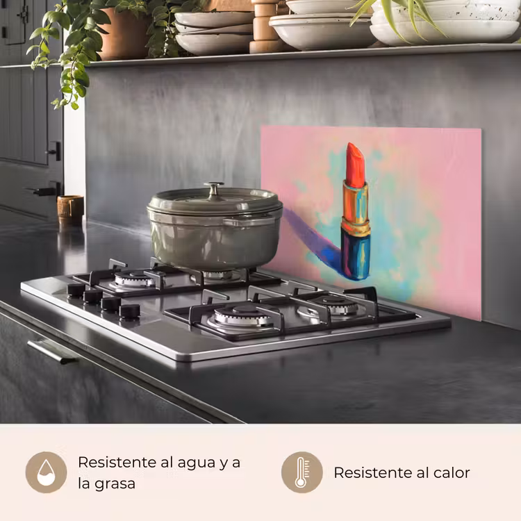 Salpicaderos de cocina - Barra de labios - Rojo - Pinceladas — 2
