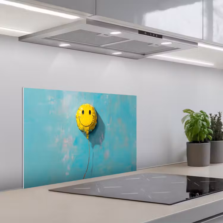Salpicaderos de cocina - Globo - Amarillo - Smiley — 1