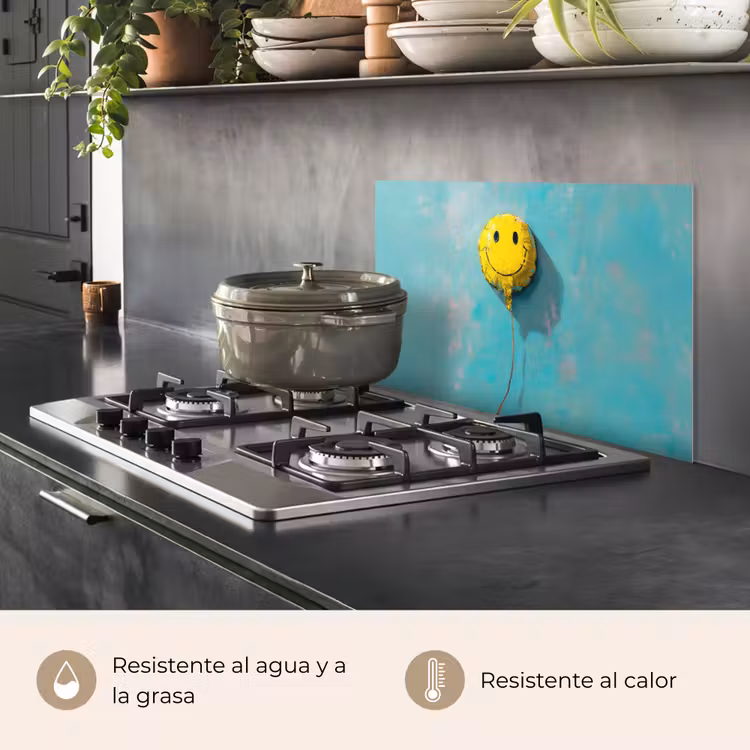 Salpicaderos de cocina - Globo - Amarillo - Smiley — 2