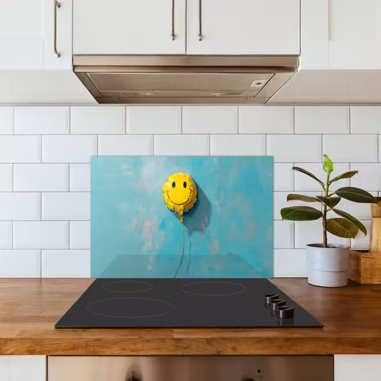 Salpicaderos de cocina - Globo - Amarillo - Smiley — 3