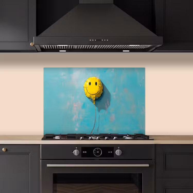 Salpicaderos de cocina - Globo - Amarillo - Smiley — 5