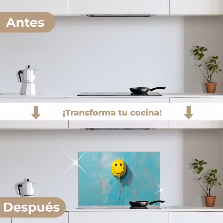 Salpicaderos de cocina - Globo - Amarillo - Smiley — 7