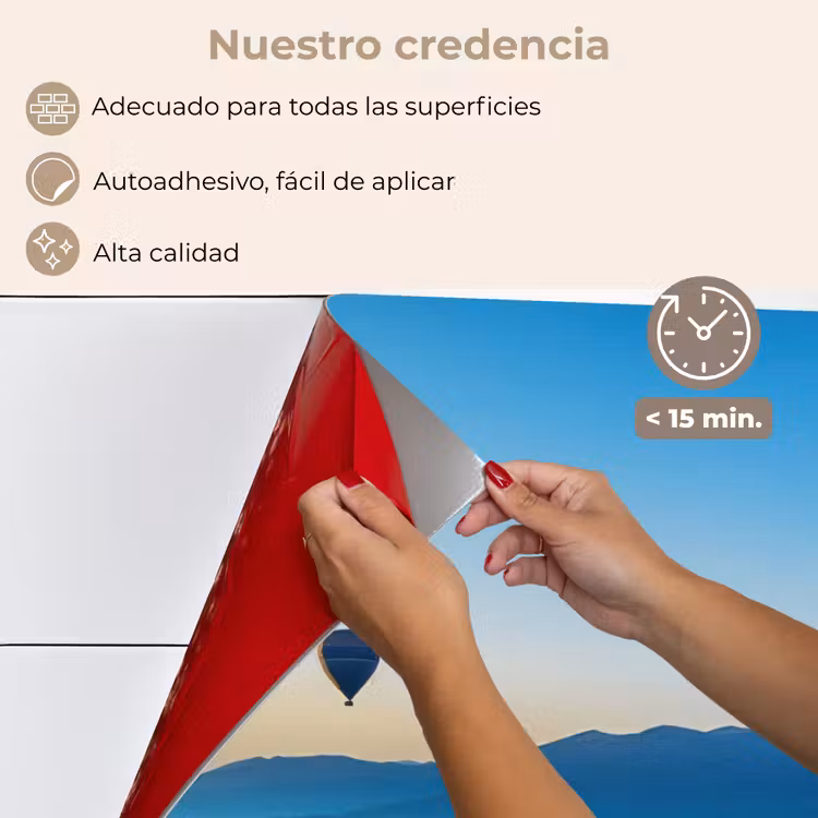 Salpicaderos de cocina - Globos aerostáticos - Montañas - Amanecer - Paisaje — 4